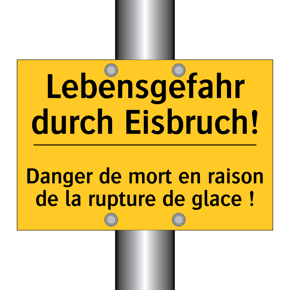 Lebensgefahr durch Eisbruch! - Danger de mort en raison de la  /.../