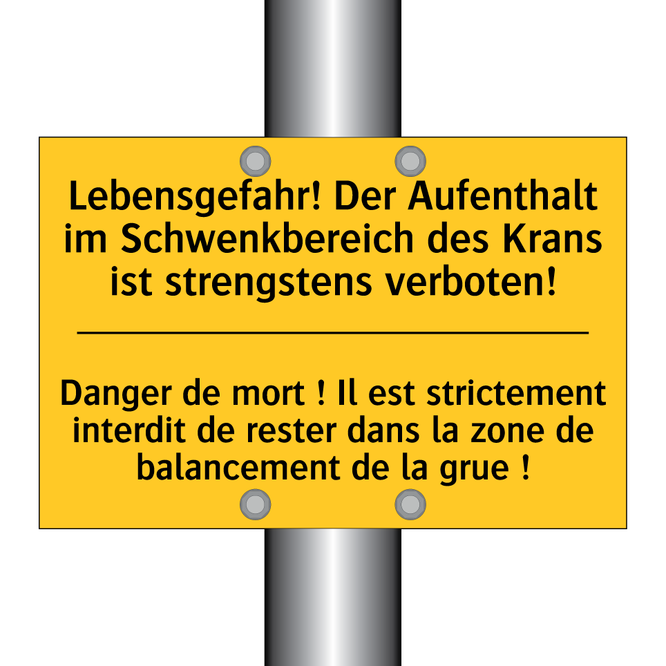 Lebensgefahr! Der Aufenthalt im  /.../ - Danger de mort ! Il est strictement  /.../