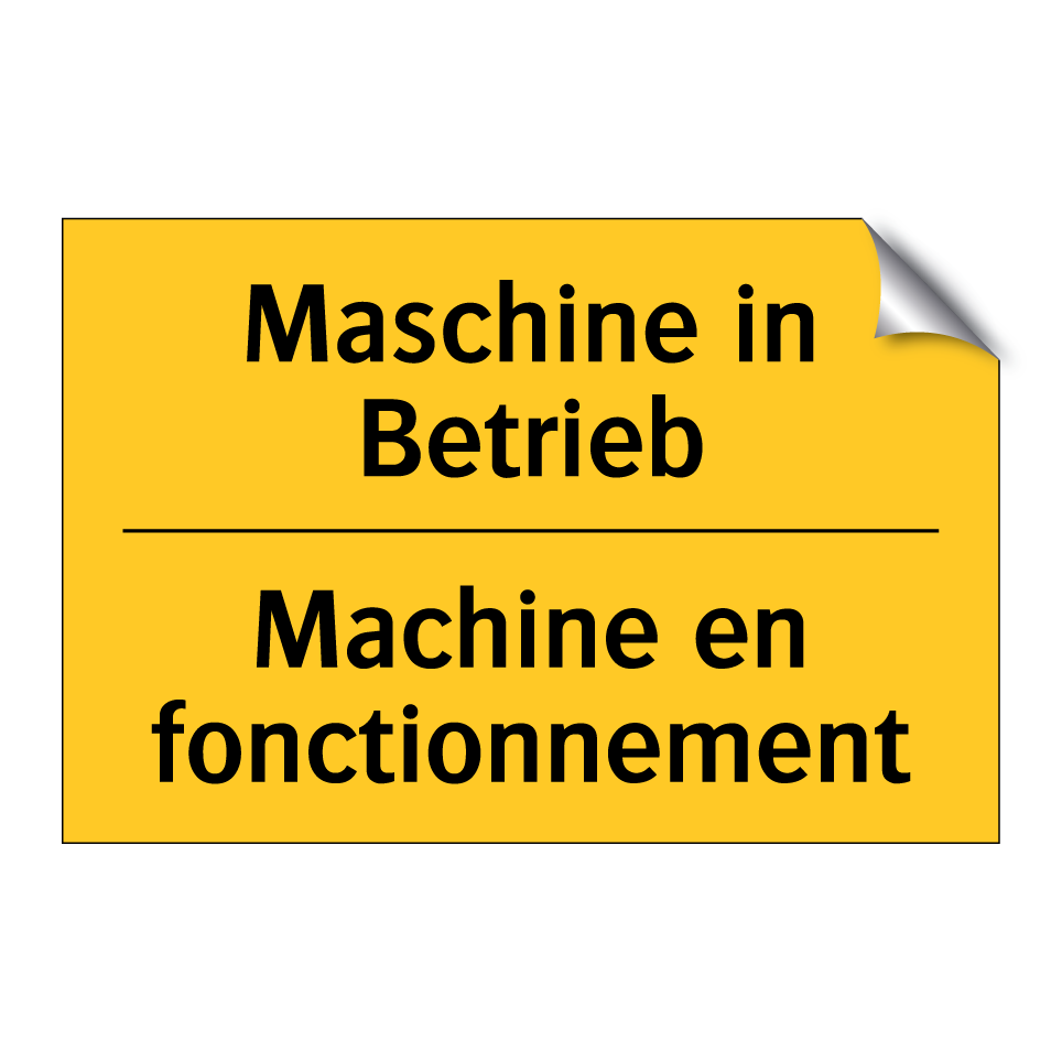 Maschine in Betrieb - Machine en fonctionnement