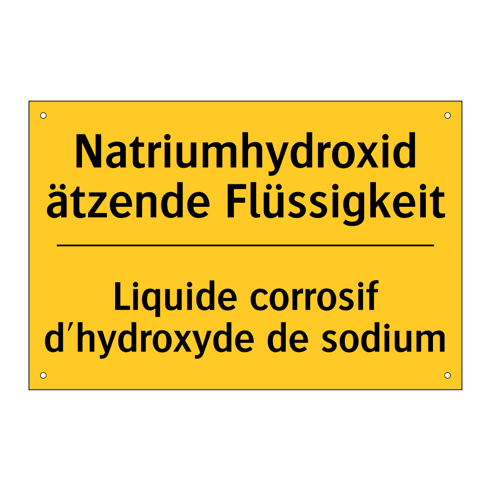 Natriumhydroxid ätzende Flüssigkeit /.../ - Liquide corrosif d'hydroxyde de  /.../