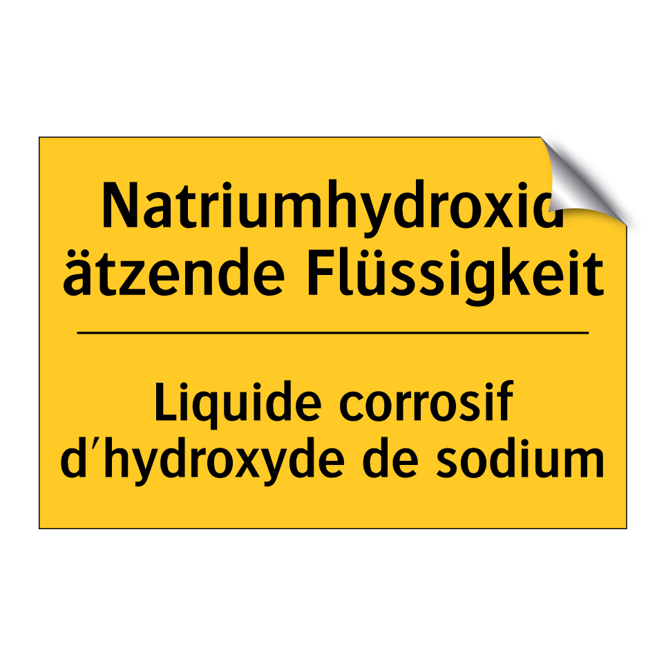 Natriumhydroxid ätzende Flüssigkeit /.../ - Liquide corrosif d'hydroxyde de  /.../
