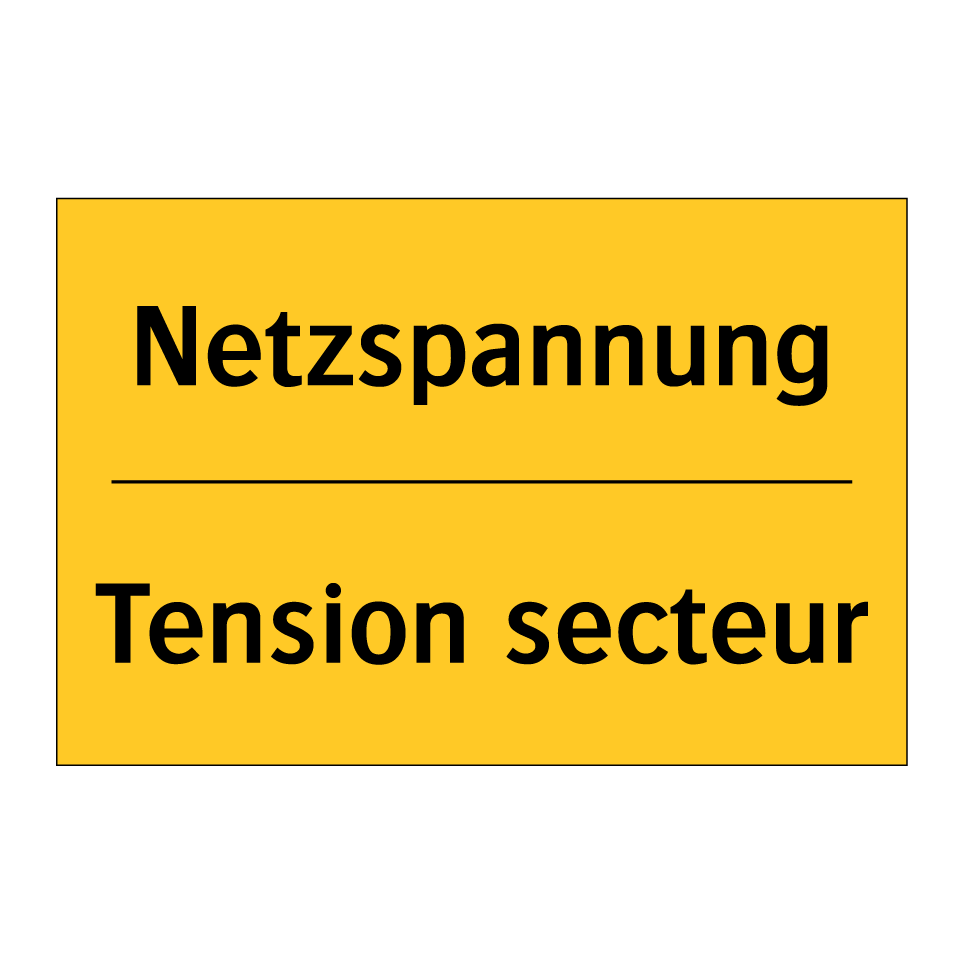 Netzspannung - Tension secteur