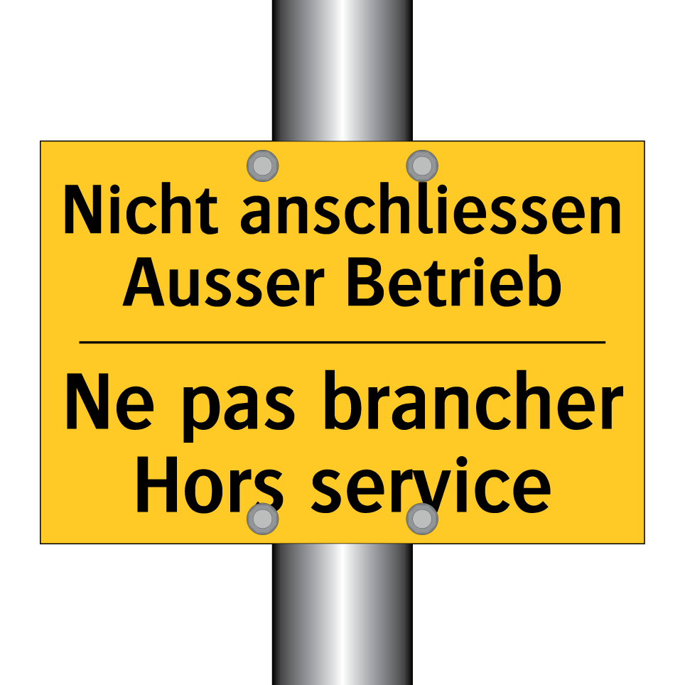 Nicht anschliessen Ausser Betrieb /.../ - Ne pas brancher Hors service