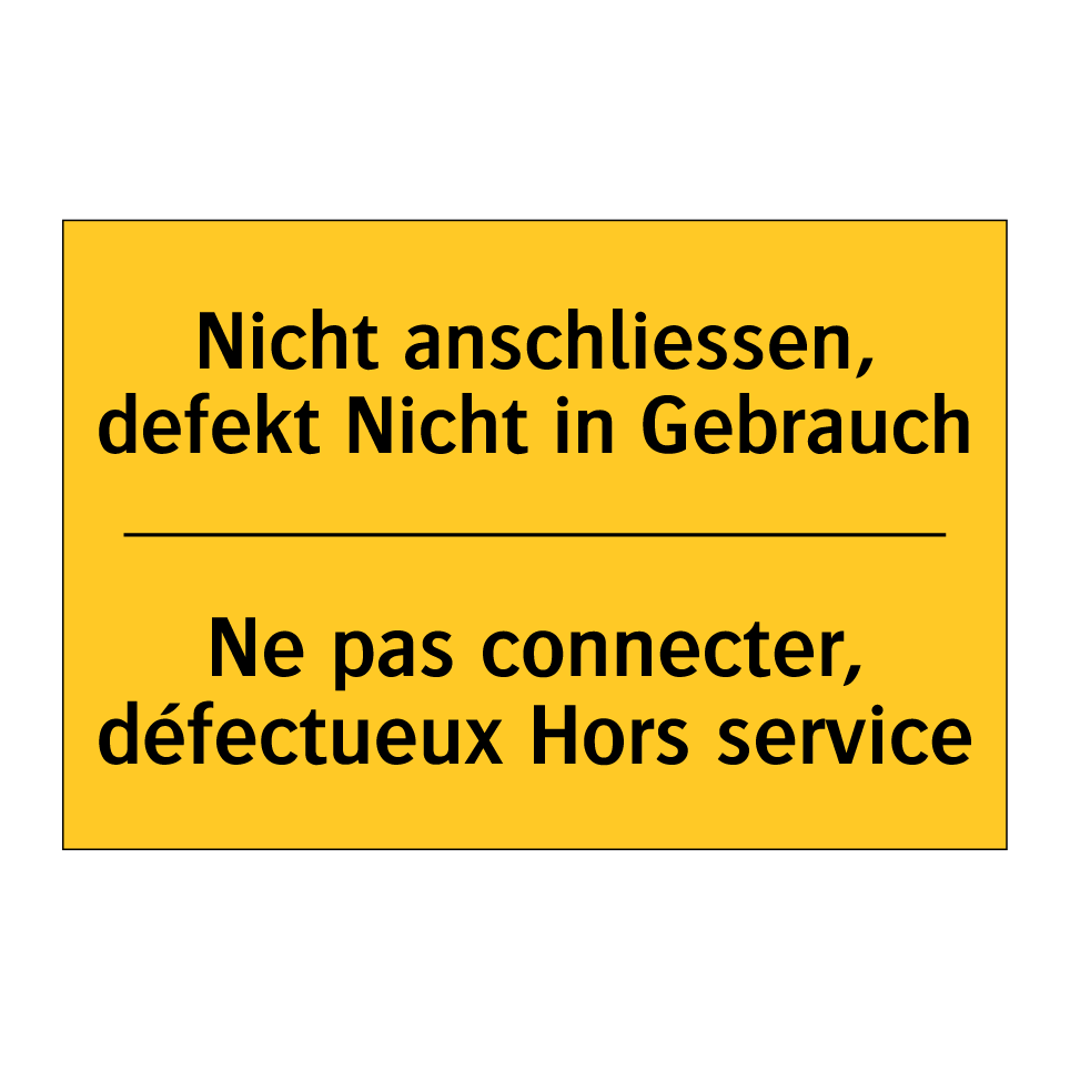 Nicht anschliessen, defekt Nicht  /.../ - Ne pas connecter, défectueux Hors  /.../