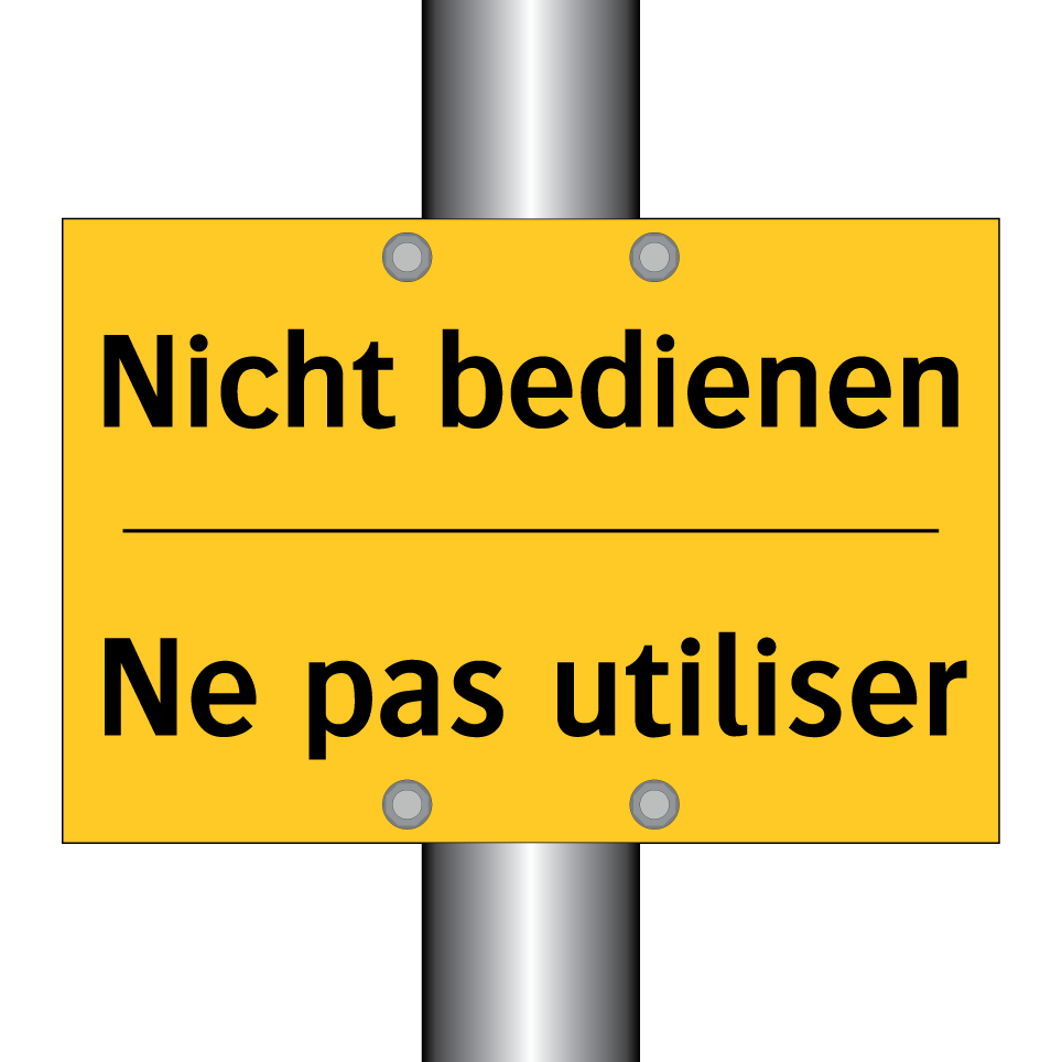 Nicht bedienen - Ne pas utiliser