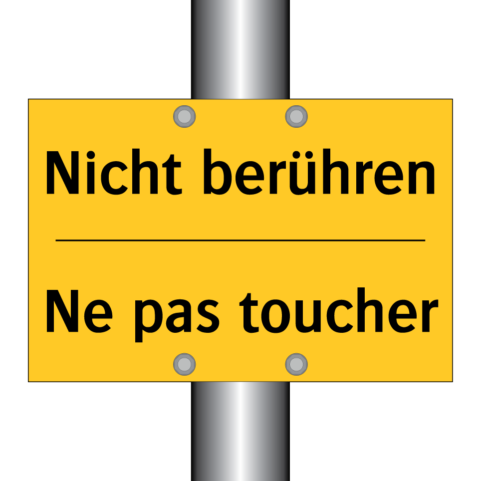 Nicht berühren - Ne pas toucher