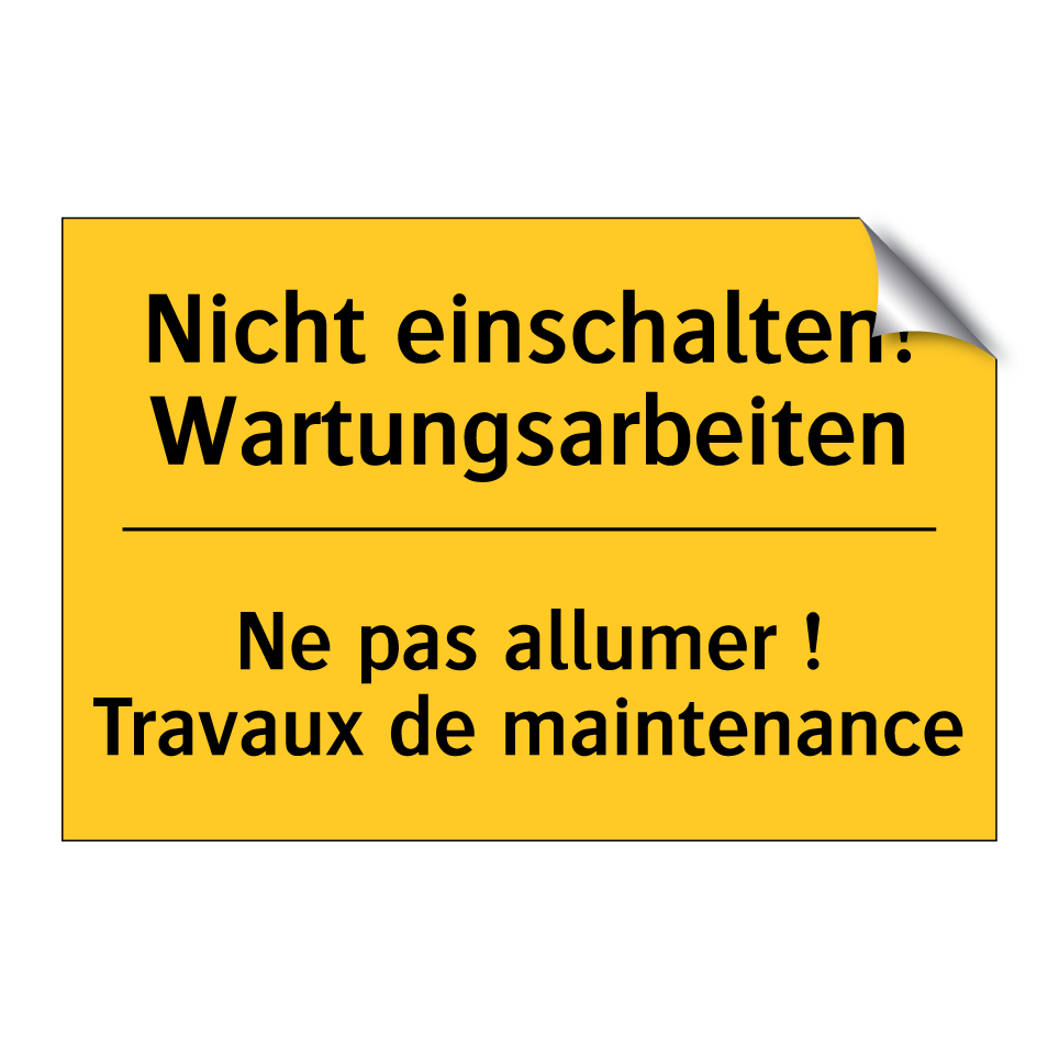 Nicht einschalten! Wartungsarbeiten /.../ - Ne pas allumer ! Travaux de maintenance /.../