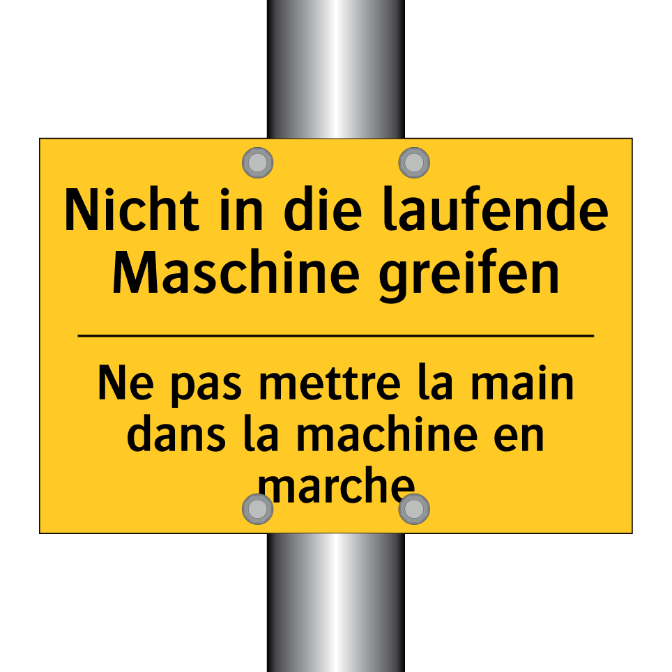 Nicht in die laufende Maschine  /.../ - Ne pas mettre la main dans la  /.../