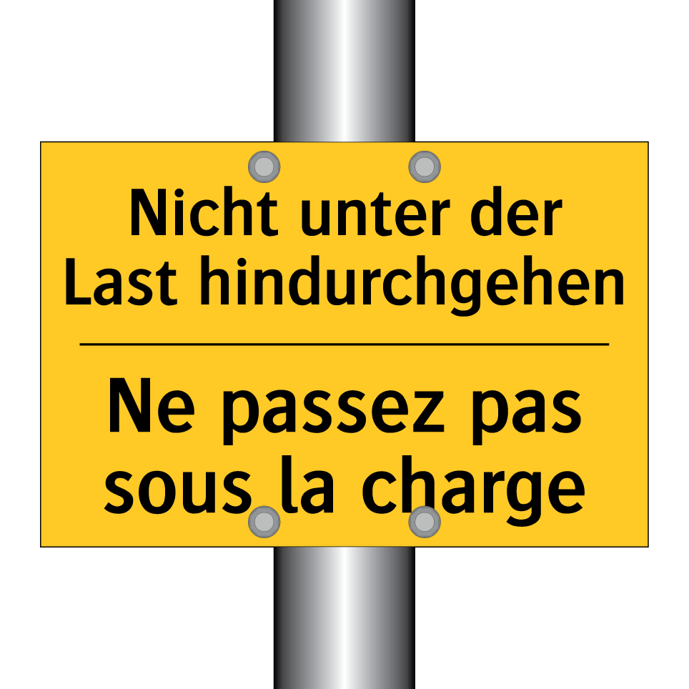 Nicht unter der Last hindurchgehen /.../ - Ne passez pas sous la charge