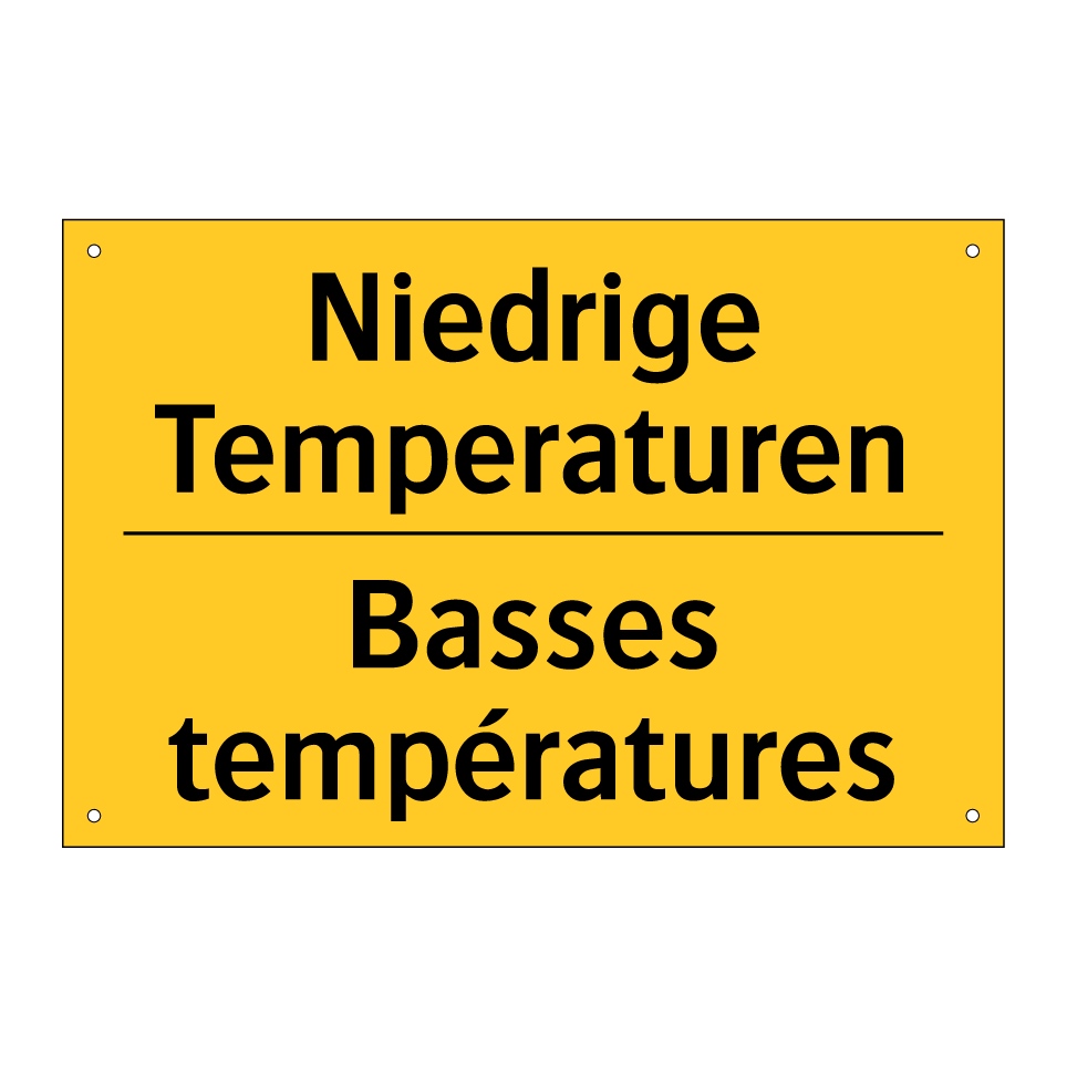 Niedrige Temperaturen - Basses températures