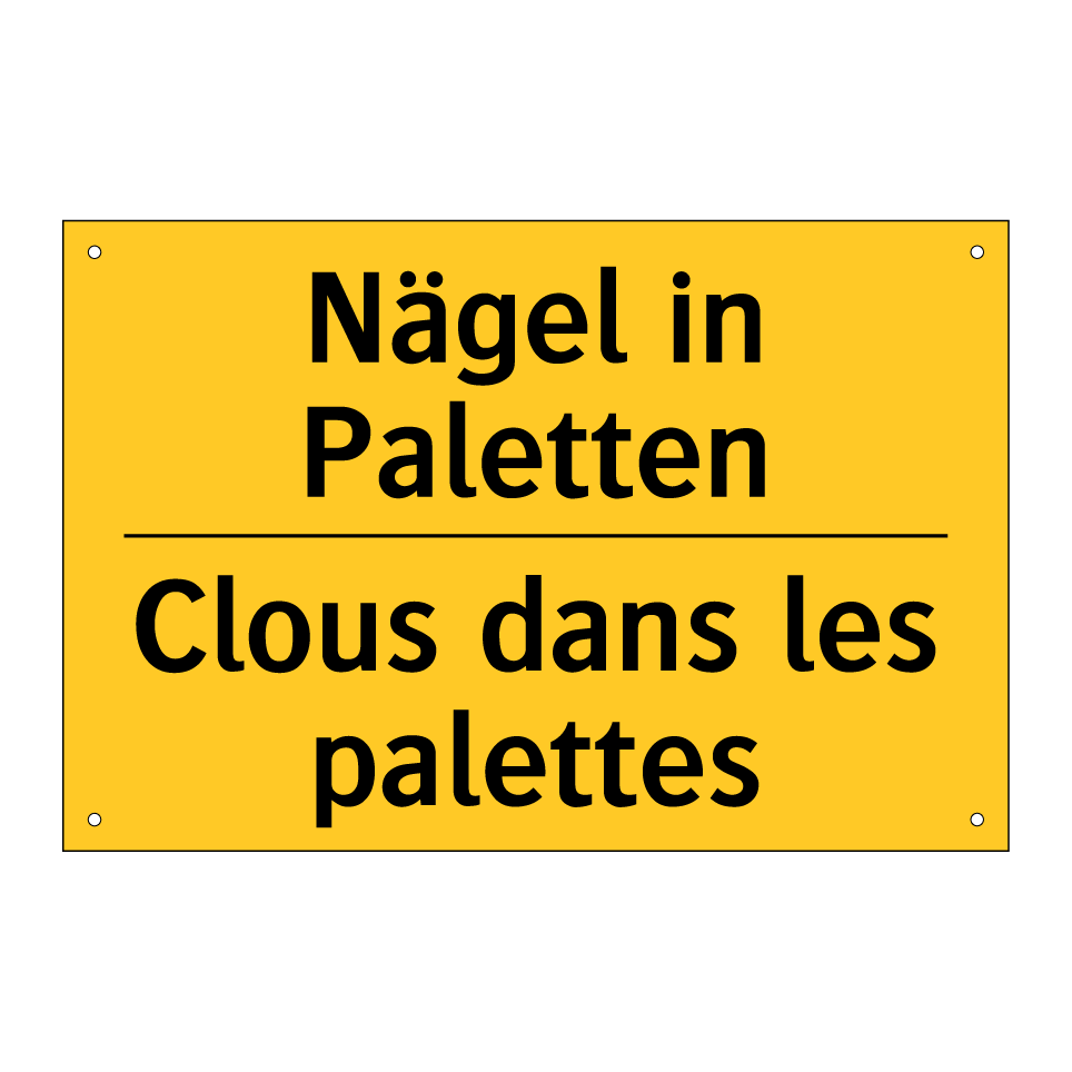 Nägel in Paletten - Clous dans les palettes