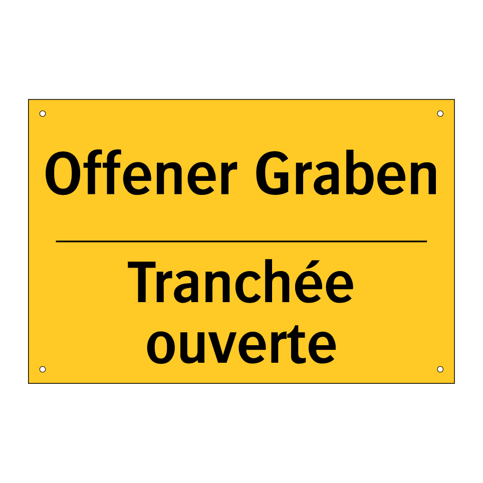 Offener Graben - Tranchée ouverte