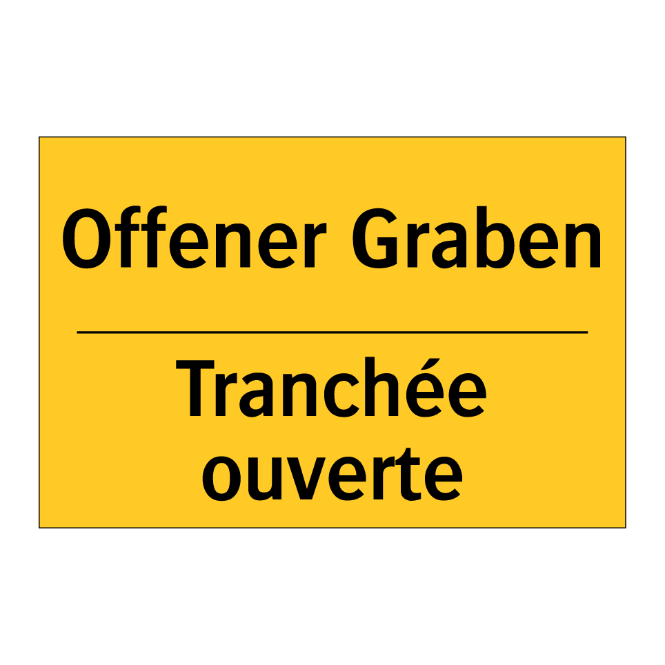 Offener Graben - Tranchée ouverte