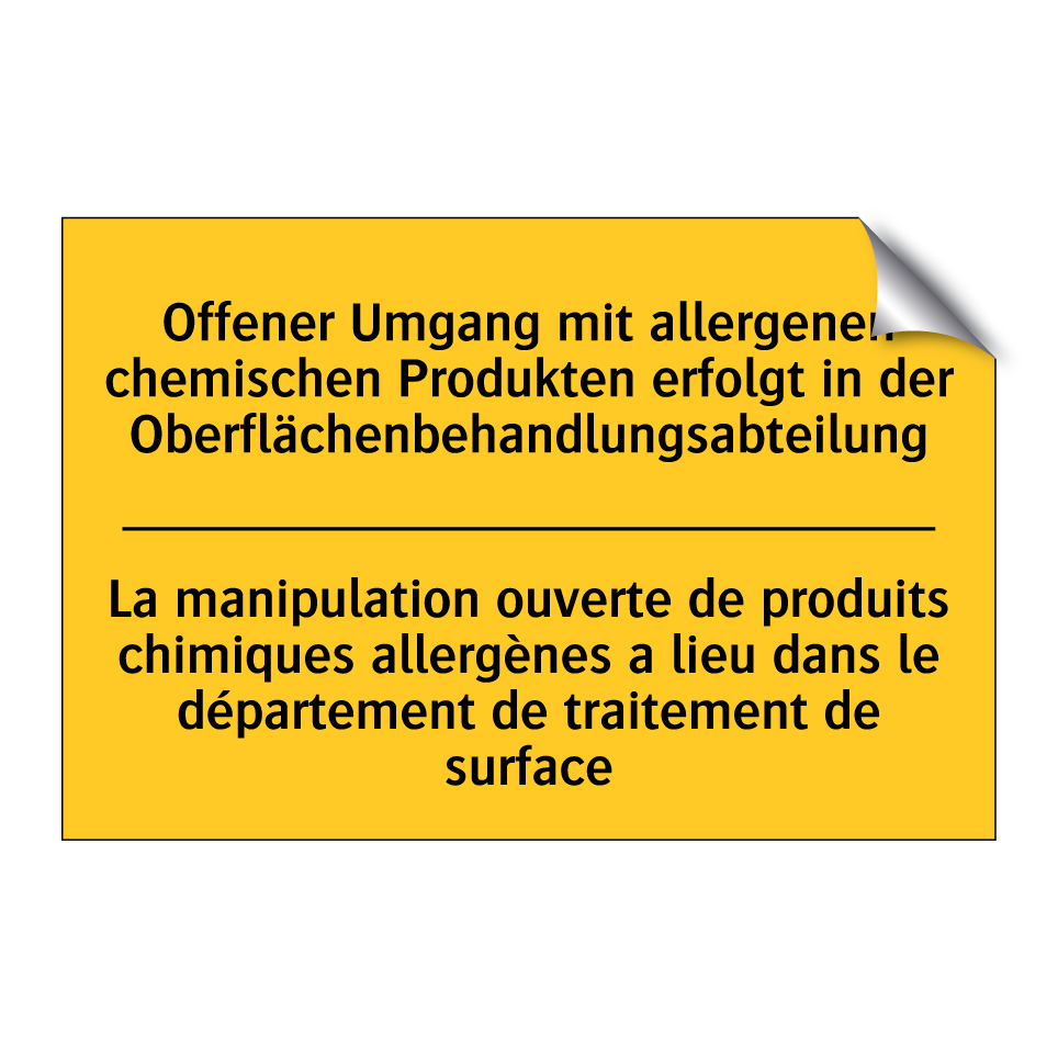 Offener Umgang mit allergenen  /.../ - La manipulation ouverte de produits  /.../