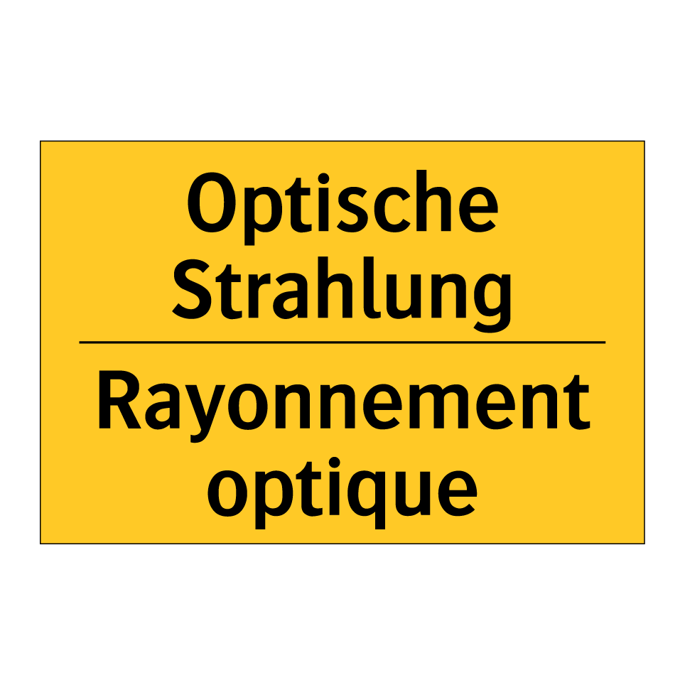 Optische Strahlung - Rayonnement optique