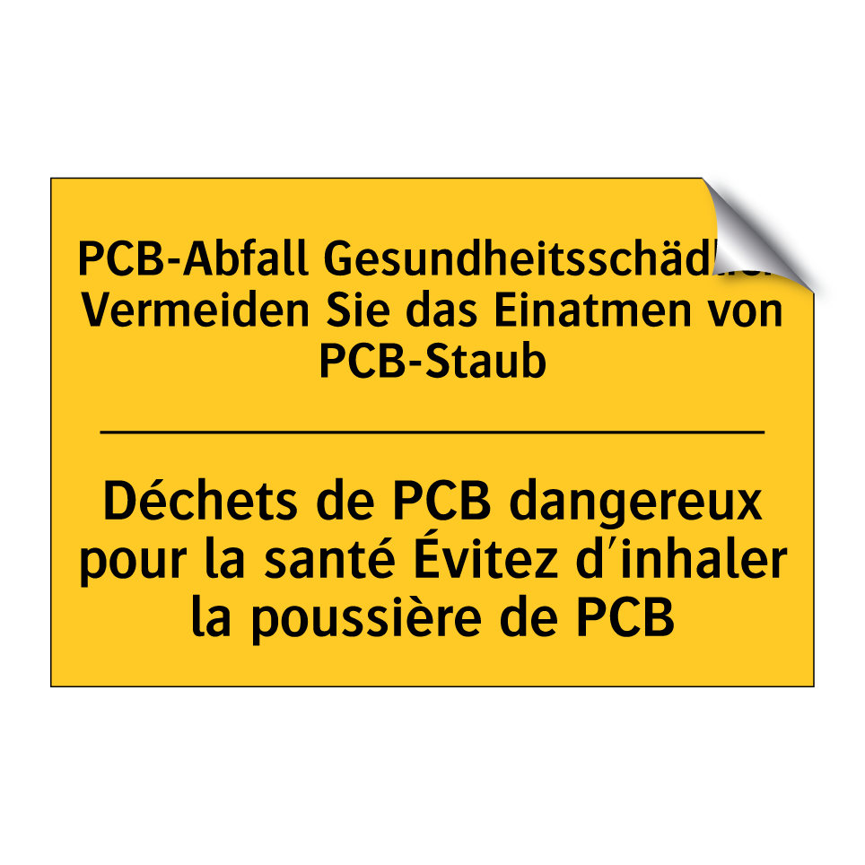 PCB-Abfall Gesundheitsschädlich  /.../ - Déchets de PCB dangereux pour  /.../