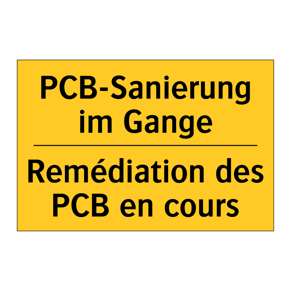 PCB-Sanierung im Gange - Remédiation des PCB en cours