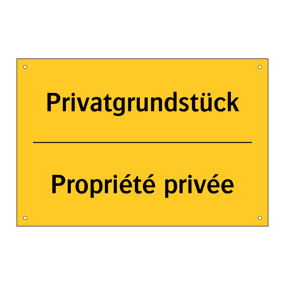 Privatgrundstück - Propriété privée