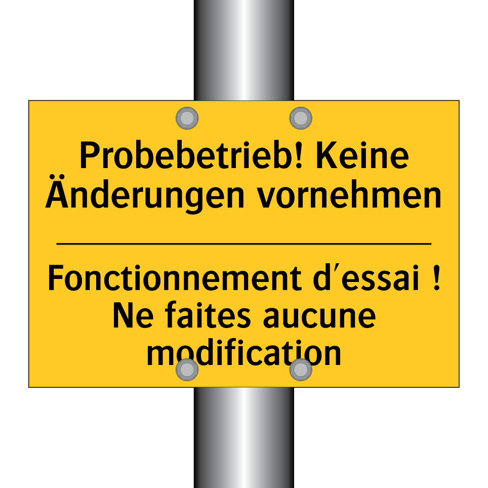 Probebetrieb! Keine Änderungen  /.../ - Fonctionnement d'essai ! Ne faites  /.../