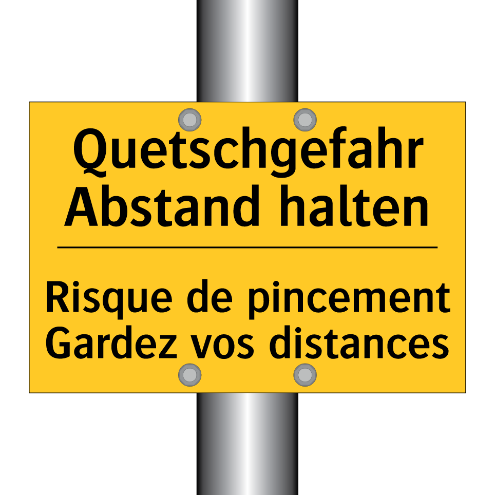 Quetschgefahr Abstand halten - Risque de pincement Gardez vos  /.../
