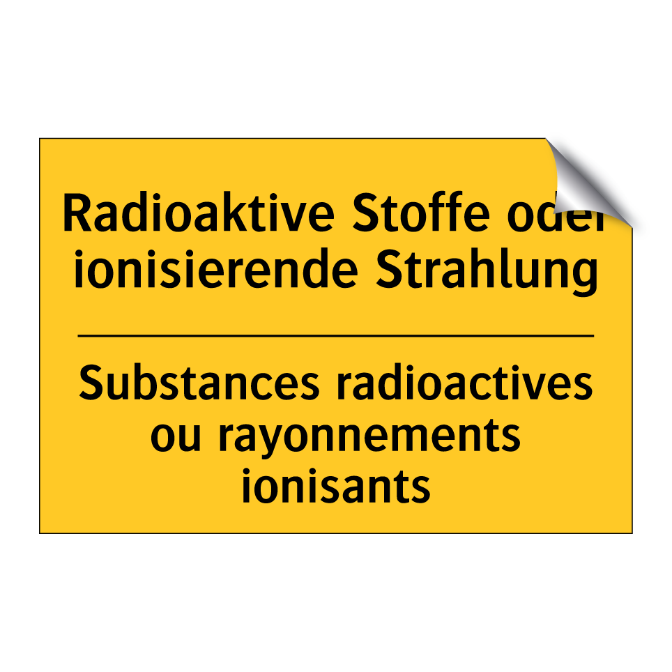 Radioaktive Stoffe oder ionisierende  /.../ - Substances radioactives ou rayonnements  /.../