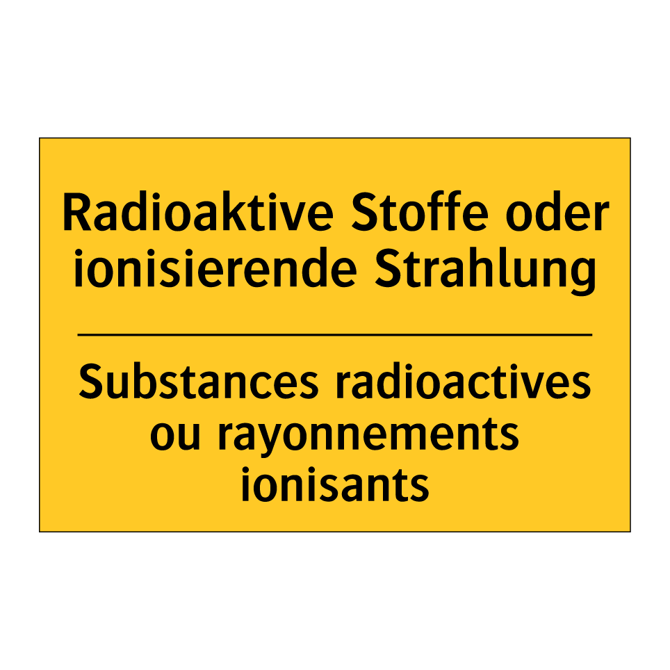 Radioaktive Stoffe oder ionisierende  /.../ - Substances radioactives ou rayonnements  /.../