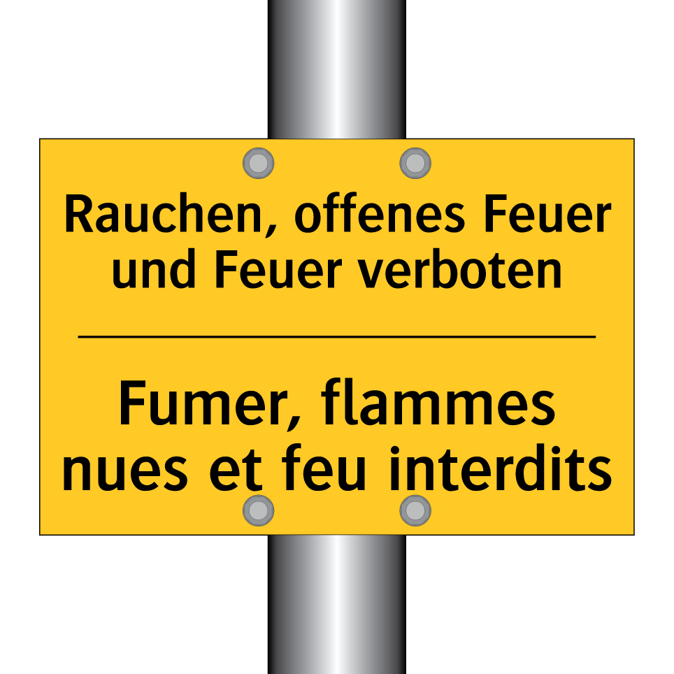 Rauchen, offenes Feuer und Feuer  /.../ - Fumer, flammes nues et feu interdits /.../