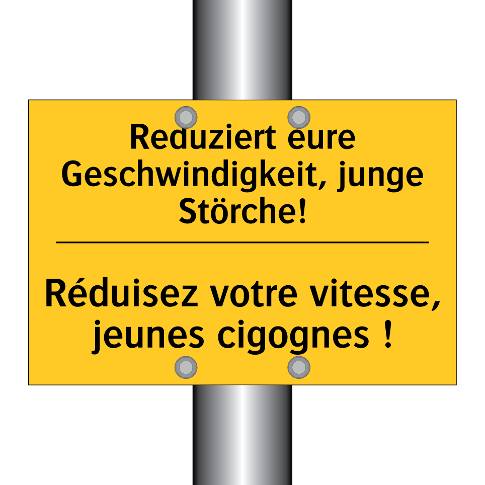 Reduziert eure Geschwindigkeit,  /.../ - Réduisez votre vitesse, jeunes  /.../