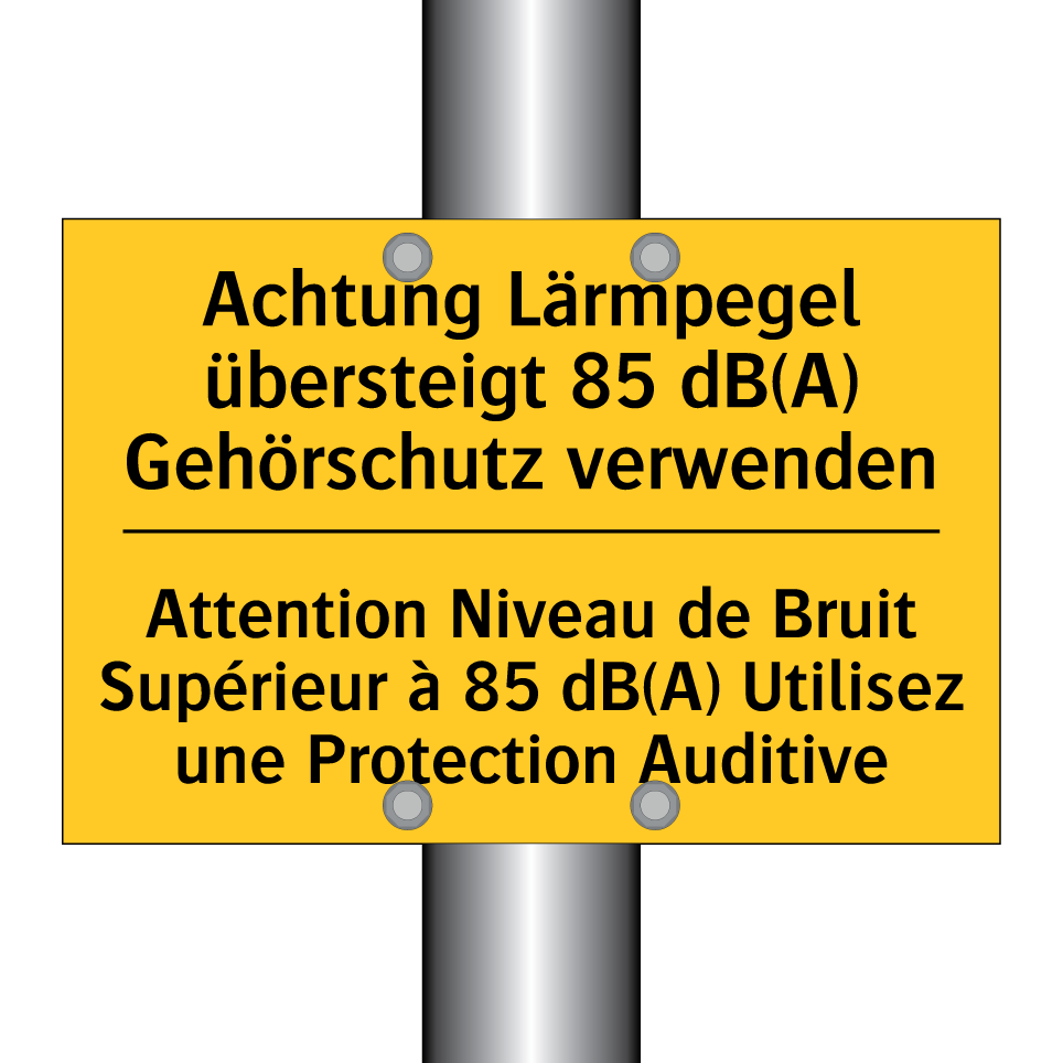 Achtung Lärmpegel übersteigt 85  /.../ - Attention Niveau de Bruit Supérieur  /.../