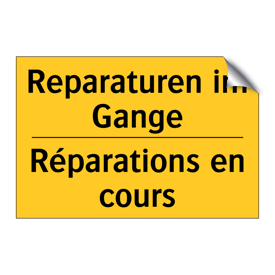 Reparaturen im Gange - Réparations en cours