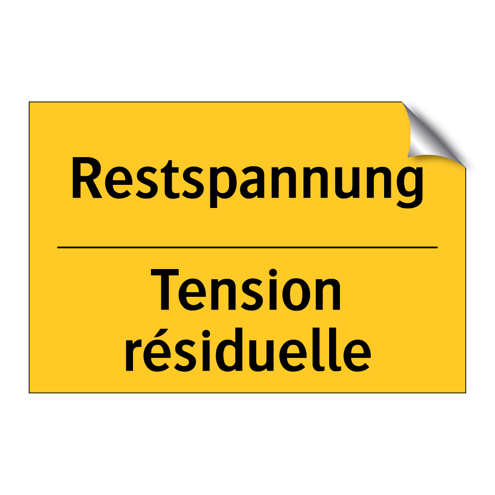 Restspannung - Tension résiduelle