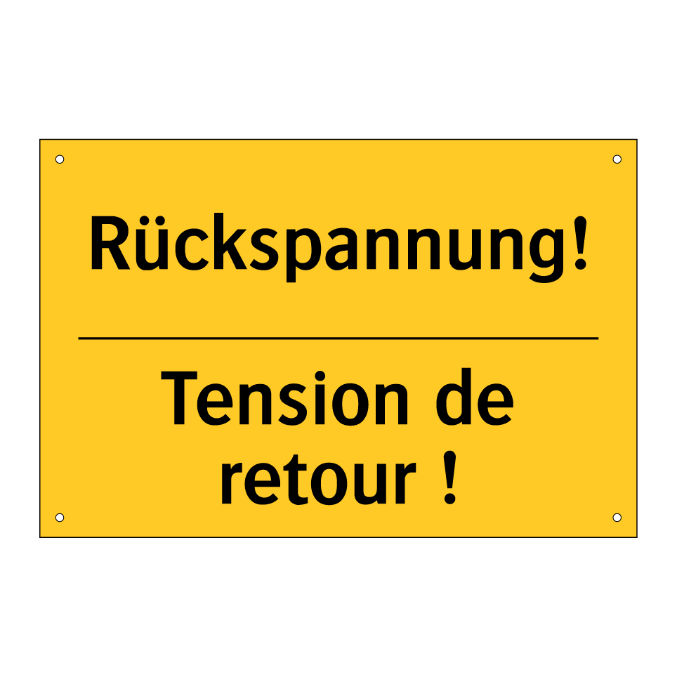 Rückspannung! - Tension de retour !