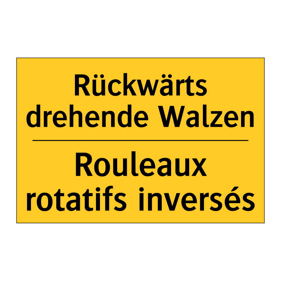 Rückwärts drehende Walzen - Rouleaux rotatifs inversés