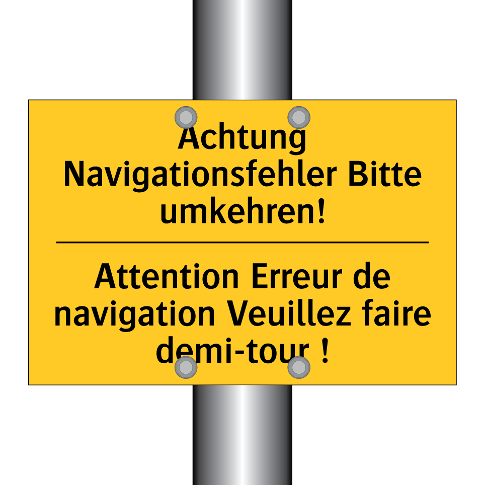 Achtung Navigationsfehler Bitte  /.../ - Attention Erreur de navigation  /.../