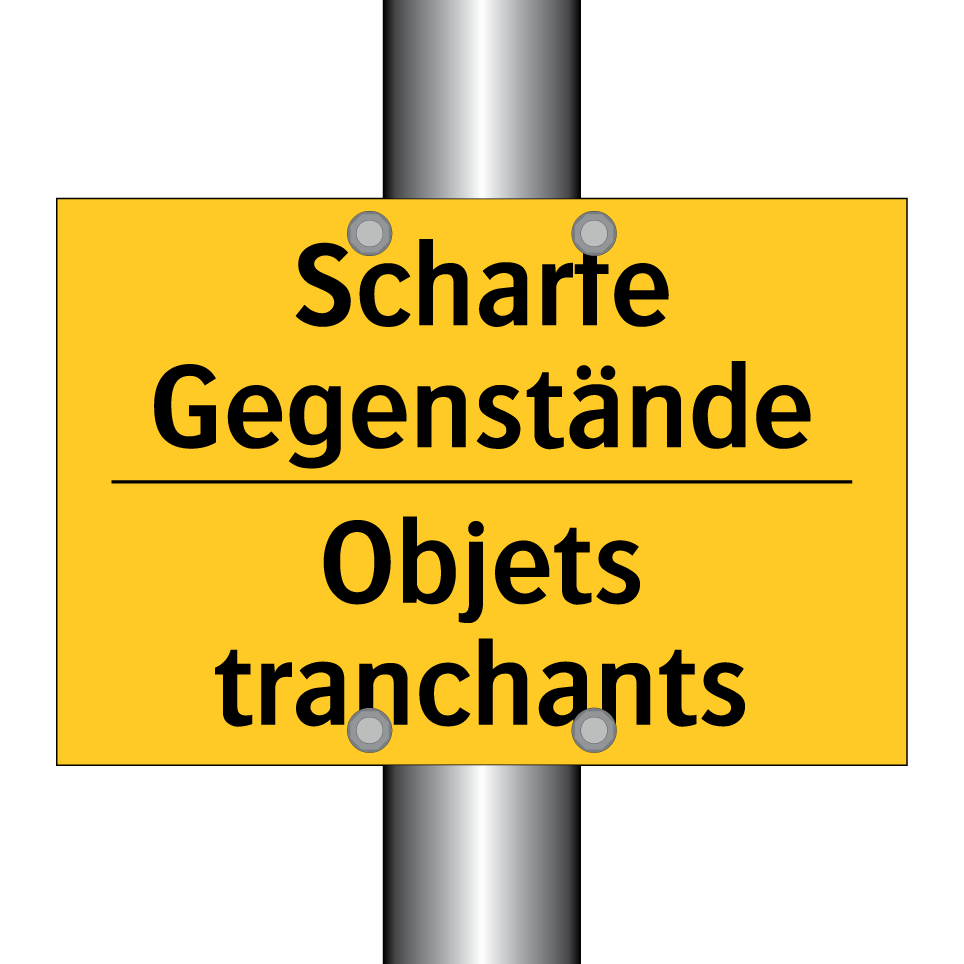 Scharfe Gegenstände - Objets tranchants