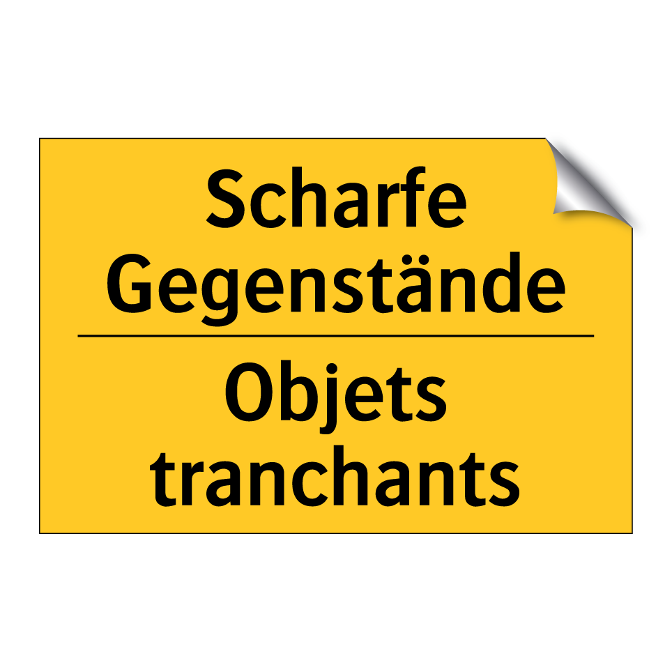 Scharfe Gegenstände - Objets tranchants