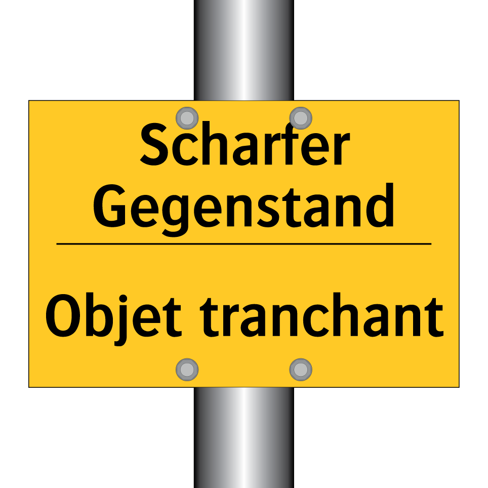 Scharfer Gegenstand - Objet tranchant