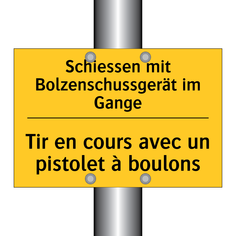 Schiessen mit Bolzenschussgerät  /.../ - Tir en cours avec un pistolet  /.../