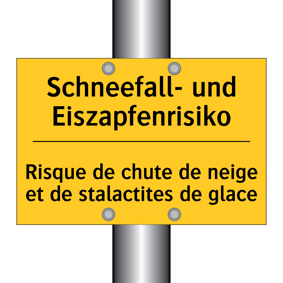 Schneefall- und Eiszapfenrisiko /.../ - Risque de chute de neige et de  /.../
