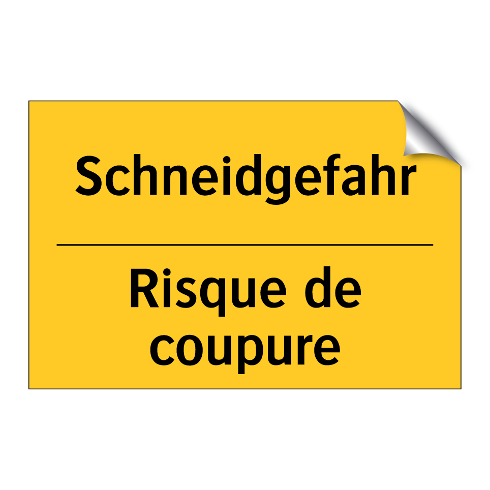 Schneidgefahr - Risque de coupure