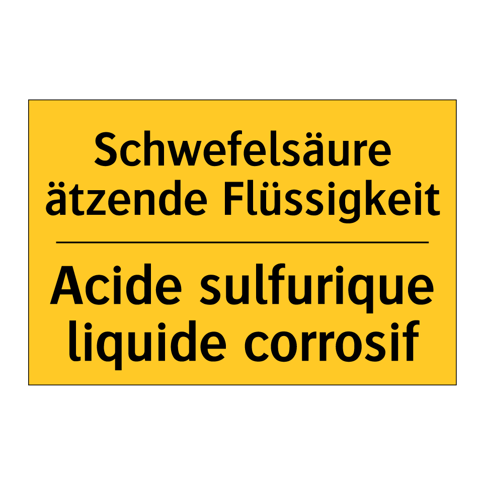 Schwefelsäure ätzende Flüssigkeit /.../ - Acide sulfurique liquide corrosif /.../