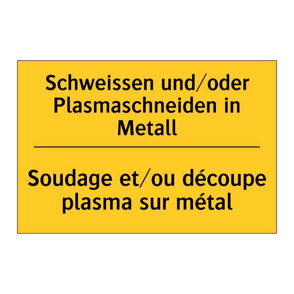 Schweissen und/oder Plasmaschneiden  /.../ - Soudage et/ou découpe plasma sur  /.../