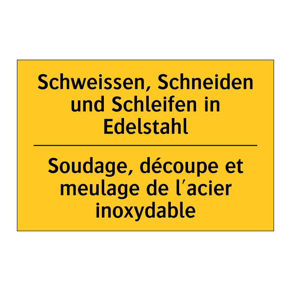 Schweissen, Schneiden und Schleifen  /.../ - Soudage, découpe et meulage de  /.../