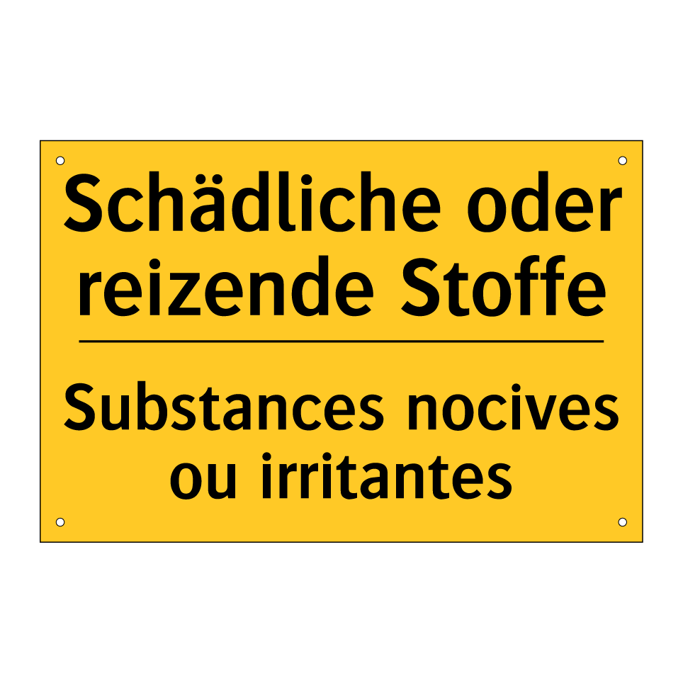 Schädliche oder reizende Stoffe /.../ - Substances nocives ou irritantes /.../