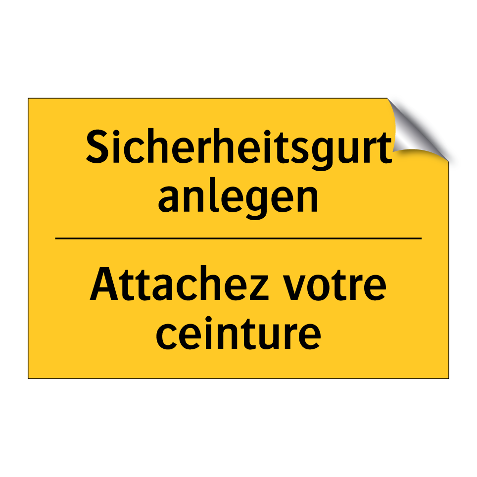 Sicherheitsgurt anlegen - Attachez votre ceinture