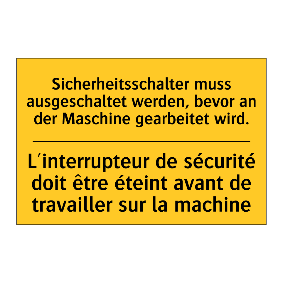 Sicherheitsschalter muss ausgeschaltet  /.../ - L'interrupteur de sécurité doit  /.../