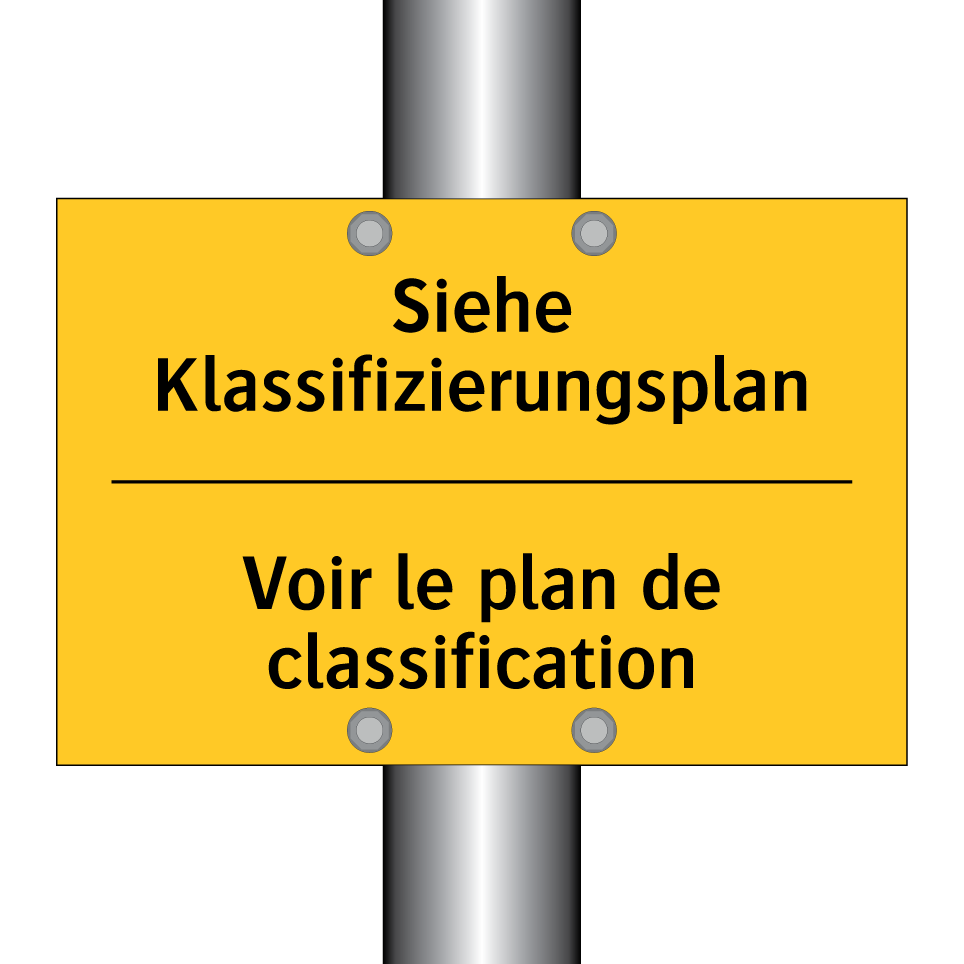 Siehe Klassifizierungsplan - Voir le plan de classification