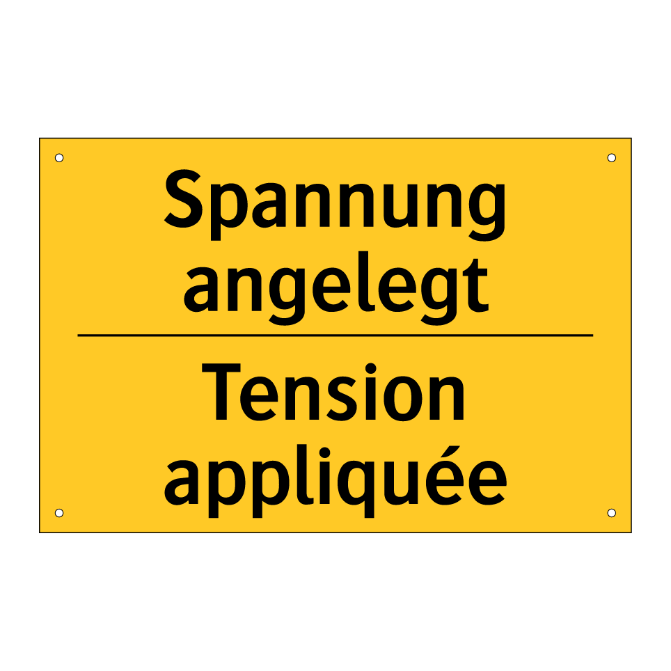 Spannung angelegt - Tension appliquée
