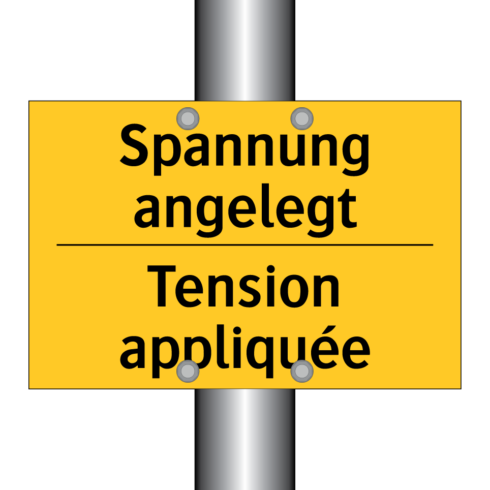 Spannung angelegt - Tension appliquée