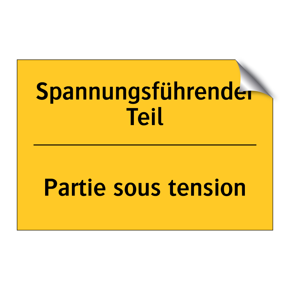 Spannungsführender Teil - Partie sous tension